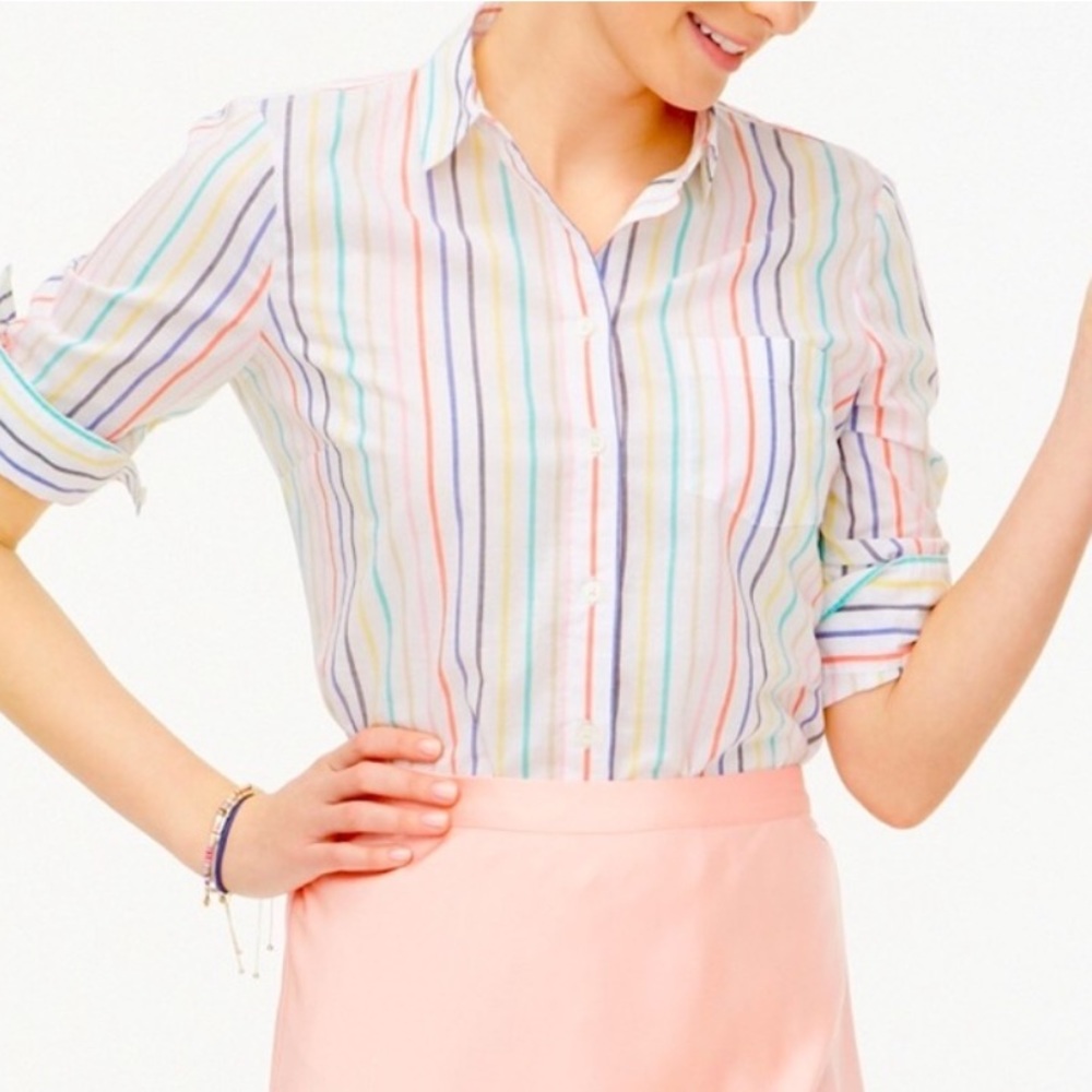 Jcrew Rainbow Button down top